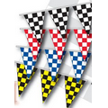 60' Triangle Checker Race Track Starter Pennants - 4 Mil.